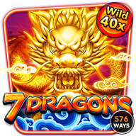 7 Dragons slot game icon featuring a golden dragon and “Win 40X” symbol.