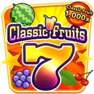 Classic Fruits slot game icon with fruit symbols and a lucky number 7.