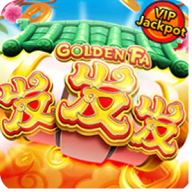 Golden Fa slot game icon featuring golden Chinese characters on a festive gold-themed background.