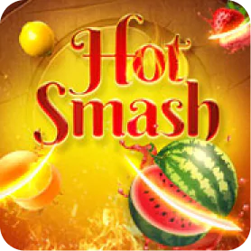 Hot Smash slot game icon featuring a watermelon being smashed with bright explosive effects.