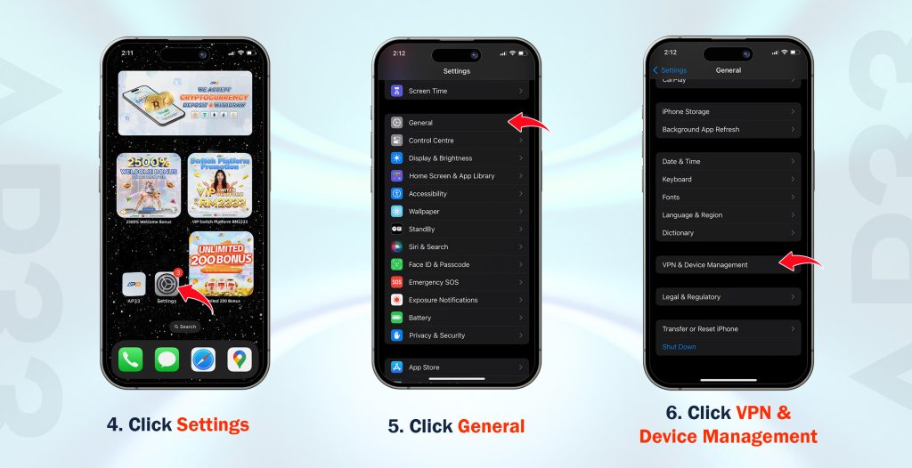 AP33 IOS APK Download Guide Step 2